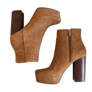 Steve Madden Gratify Cognac Suede Booties